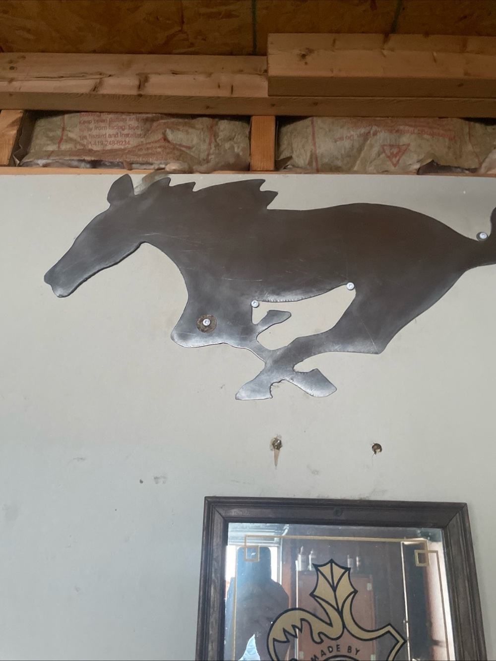 Metal Horse Wall Art - Brown Rustic Home Wall Decor